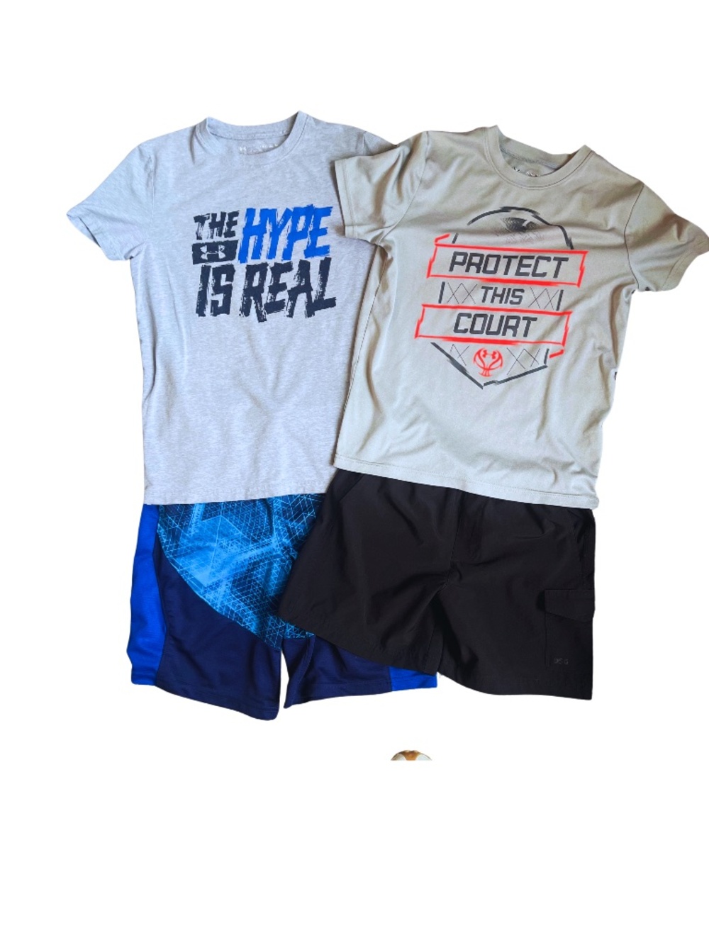 Boy's 4 Piece Under Armour / DSG Shorts and Tees Size Medium